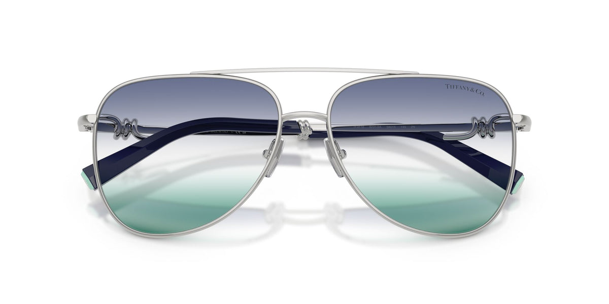 Tiffany 0TF3116 62312A 59 Silver/ Green Blue Gradient