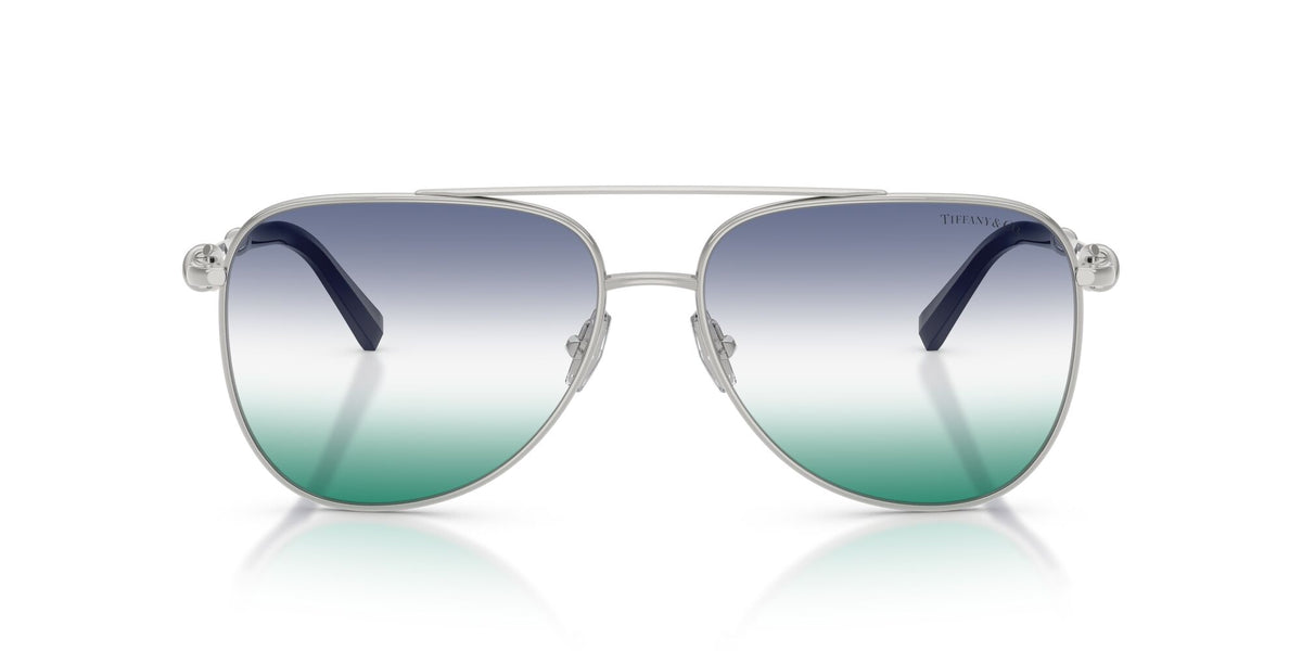 Tiffany 0TF3116 62312A 59 Silver/ Green Blue Gradient