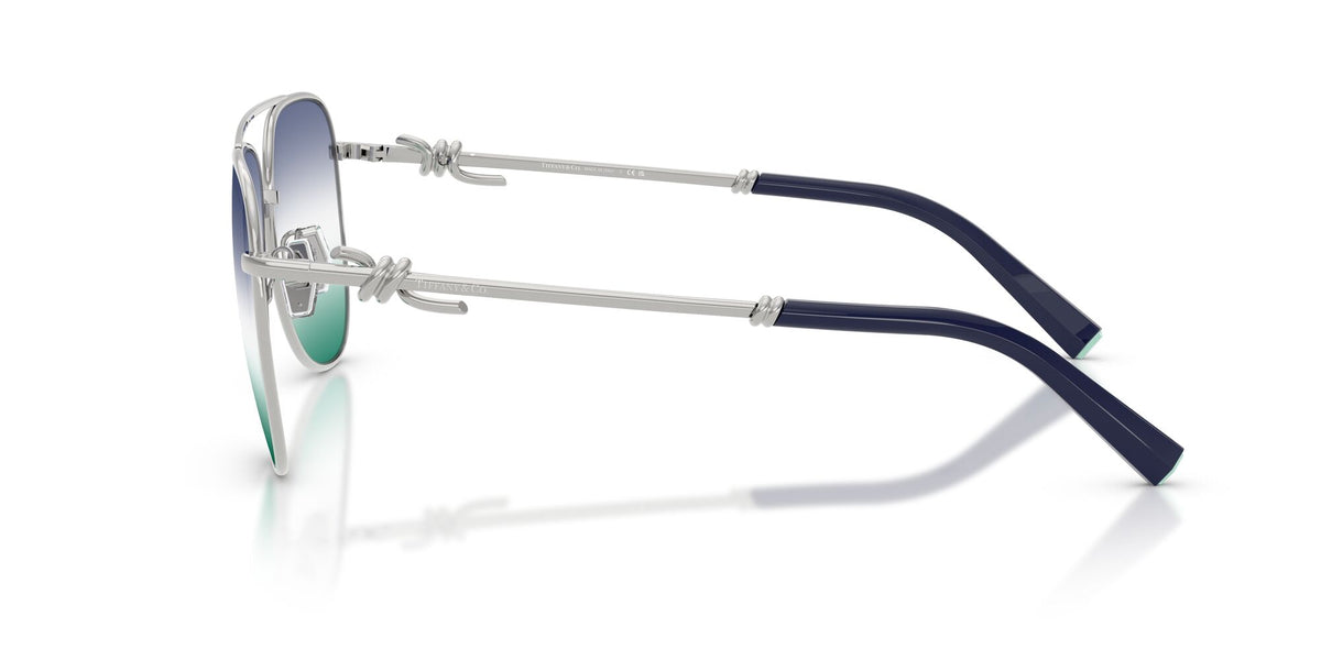 Tiffany 0TF3116 62312A 59 Silver/ Green Blue Gradient