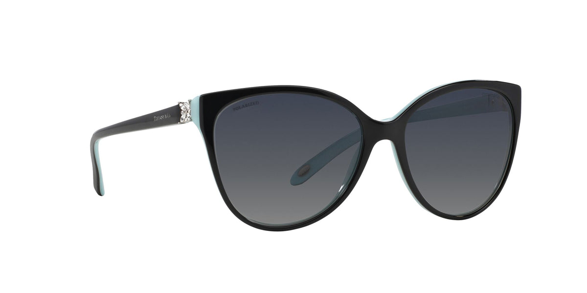 Tiffany 0TF4089B 8055T3 58 Black On Tiffany Blue / Polar Grey Gradient  Polarised