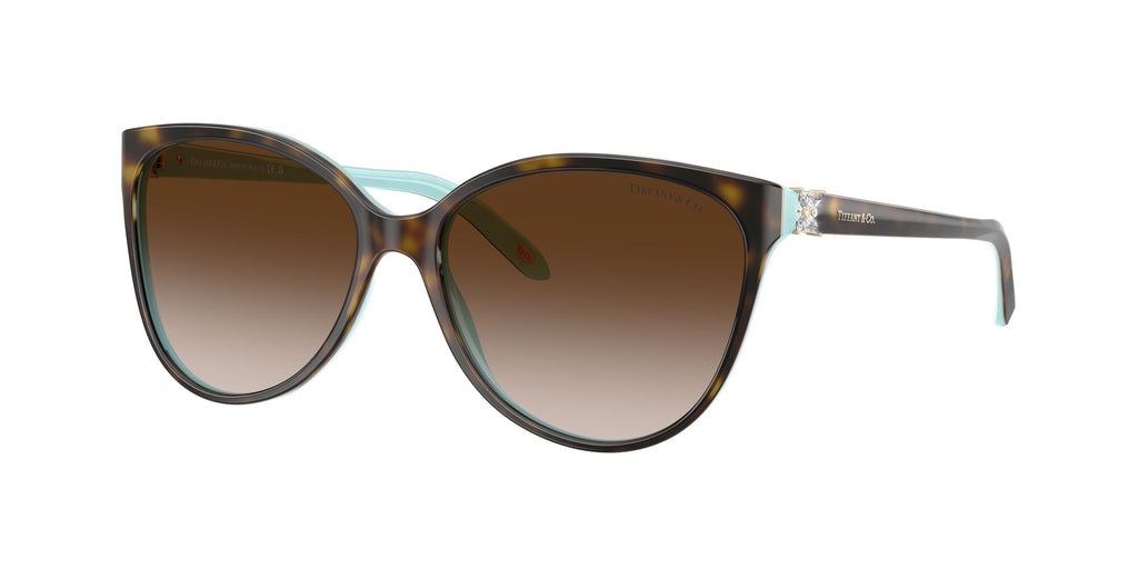 Tiffany 0TF4089B 81343B 58 Havana On Tiffany Blue / Brown Gradient
