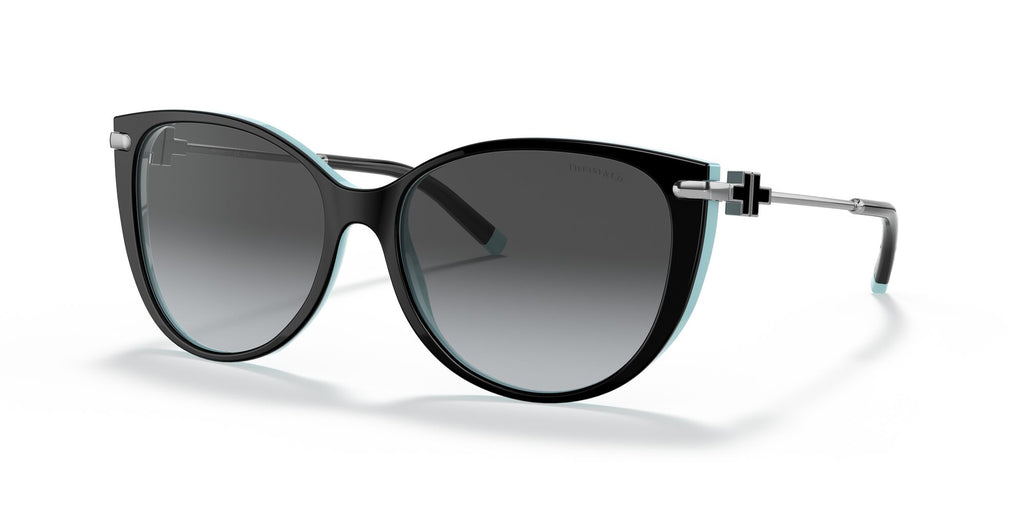 Tiffany 0TF4178 8055T3 57 Black On Tiffany Blue / Polar Grey Gradient  Polarised