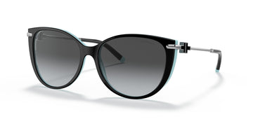 Tiffany 0TF4178 8055T3 57 Black On Tiffany Blue / Polar Grey Gradient  Polarised