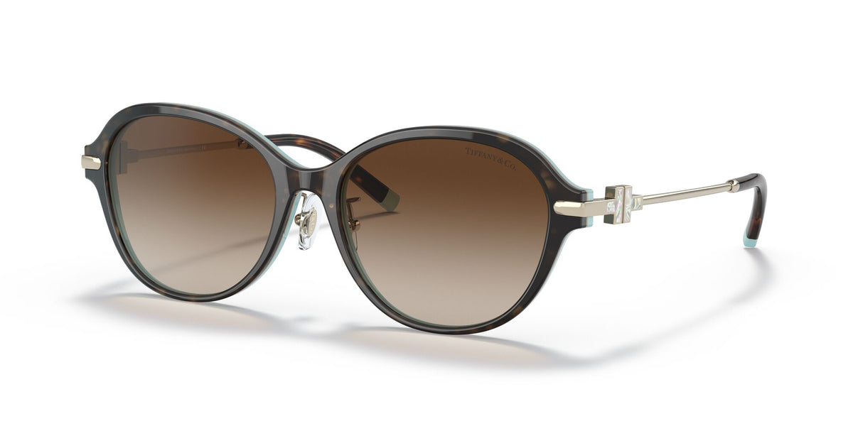 Tiffany 0TF4188D 81343B 55 Havana On Tiffany Blue / Brown Gradient