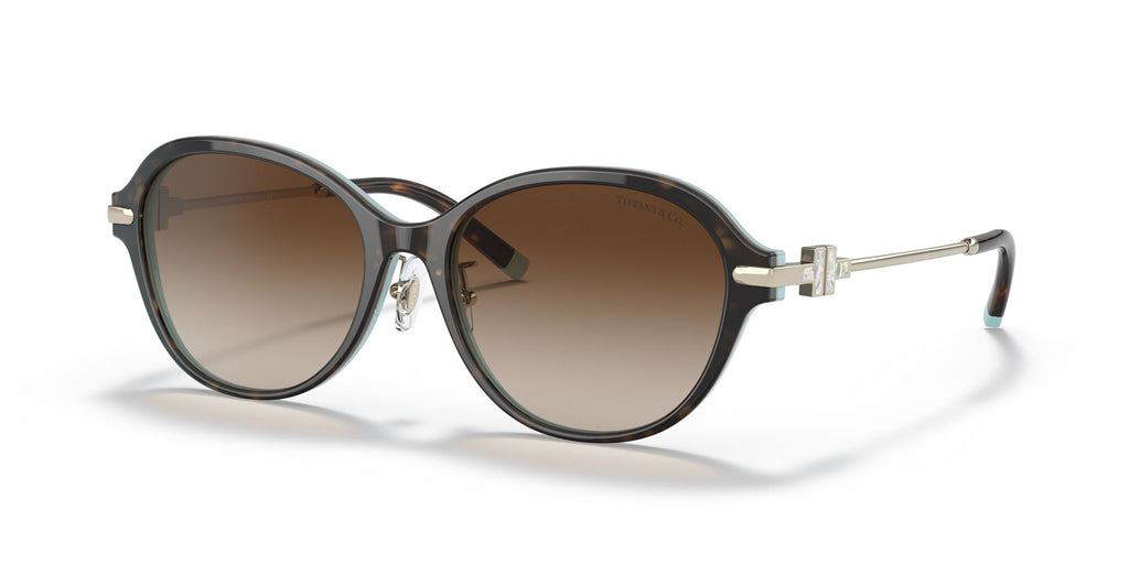 Tiffany 0TF4188D 81343B 55 Havana On Tiffany Blue / Brown Gradient