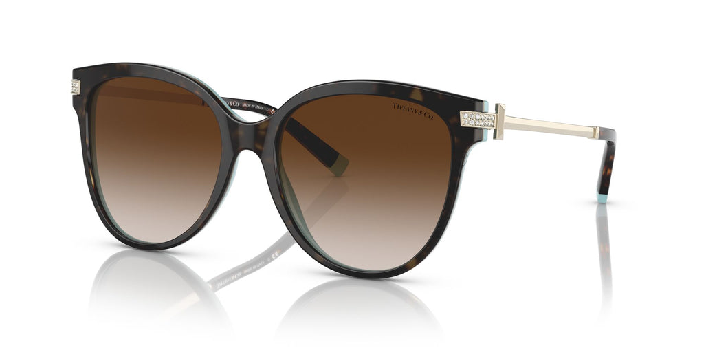 Tiffany 0TF4193B 81343B 55 Havana On Tiffany Blue / Brown Gradient