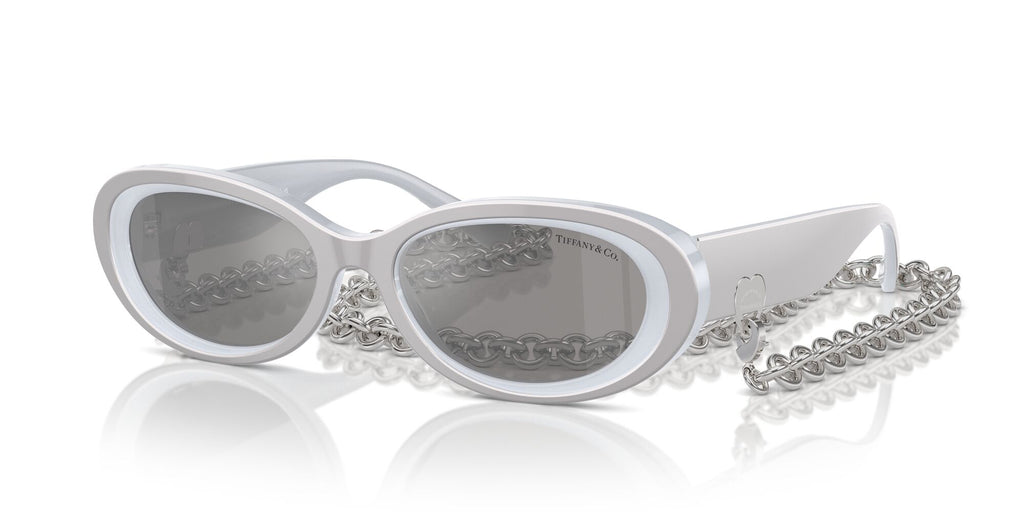 Tiffany 0TF4221 84106G 54 Silver Metallic / Light Grey Mirror Silver