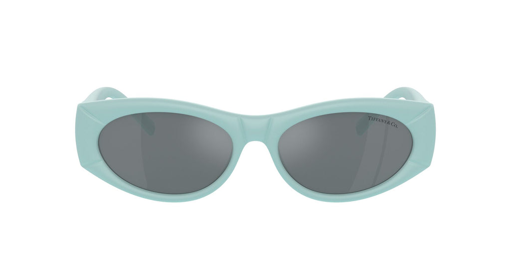 Tiffany 0TF4222U 84146G 55 Tiffany Blue Rubberized / Grey Mirror Black