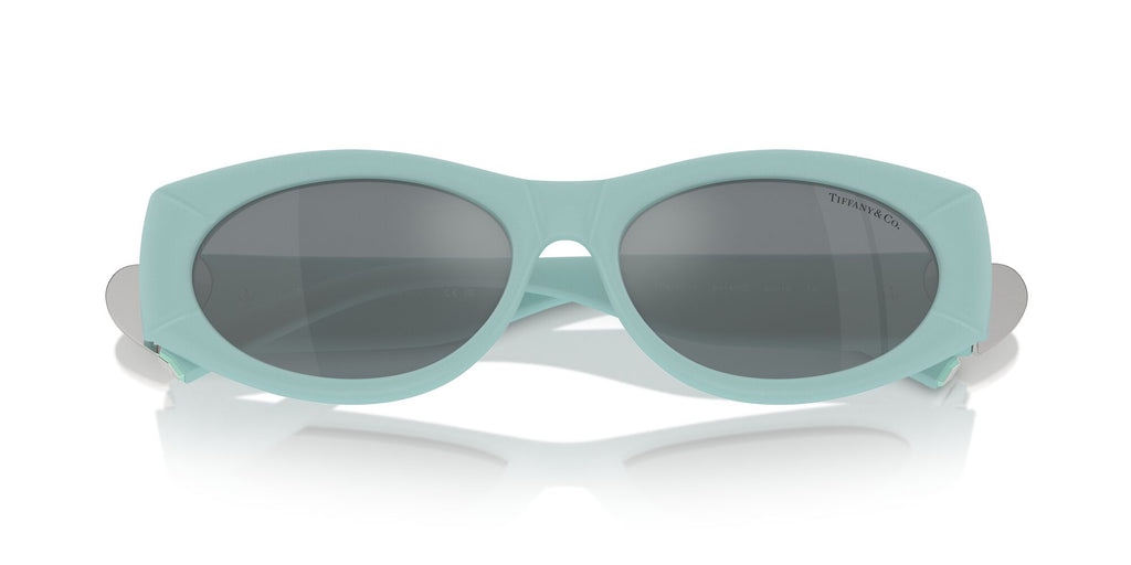 Tiffany 0TF4222U 84146G 55 Tiffany Blue Rubberized / Grey Mirror Black