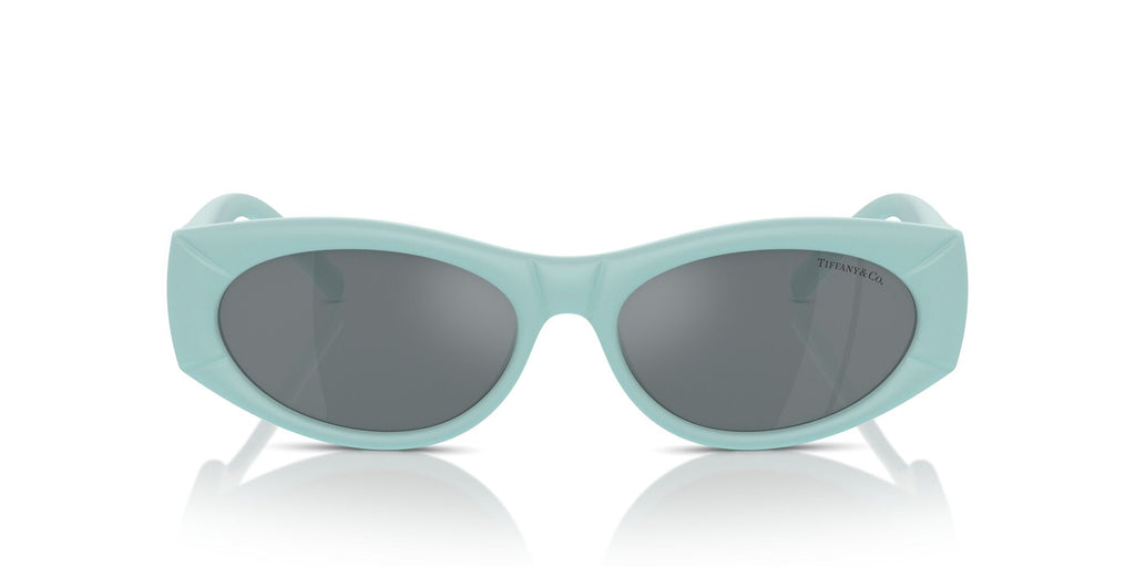 Tiffany 0TF4222U 84146G 55 Tiffany Blue Rubberized / Grey Mirror Black