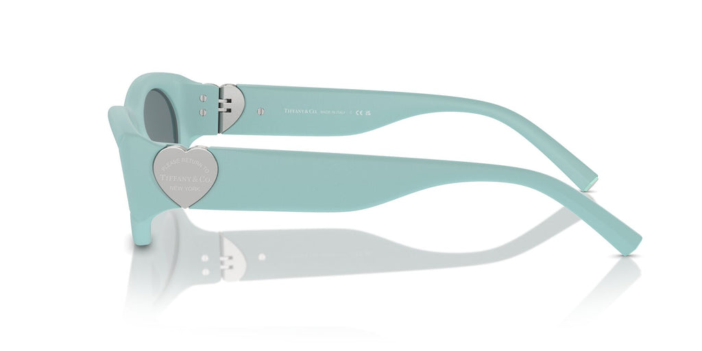 Tiffany 0TF4222U 84146G 55 Tiffany Blue Rubberized / Grey Mirror Black