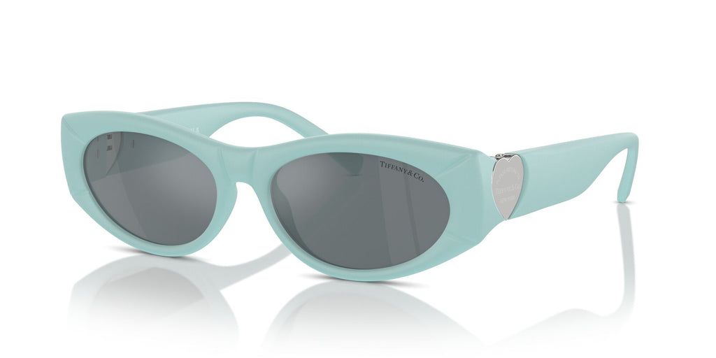 Tiffany 0TF4222U 84146G 55 Tiffany Blue Rubberized / Grey Mirror Black