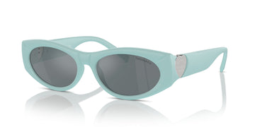 Tiffany 0TF4222U 84146G 55 Tiffany Blue Rubberized / Grey Mirror Black