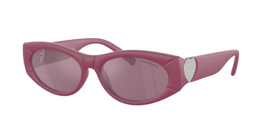 Tiffany 0TF4222U 8416AK 55 Fuchsia Rubberized / Violet Internal Mirror Silver