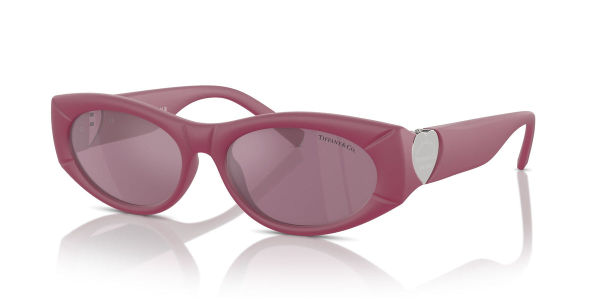 Tiffany 0TF4222U 8416AK 55 Fuchsia Rubberized / Violet Internal Mirror Silver