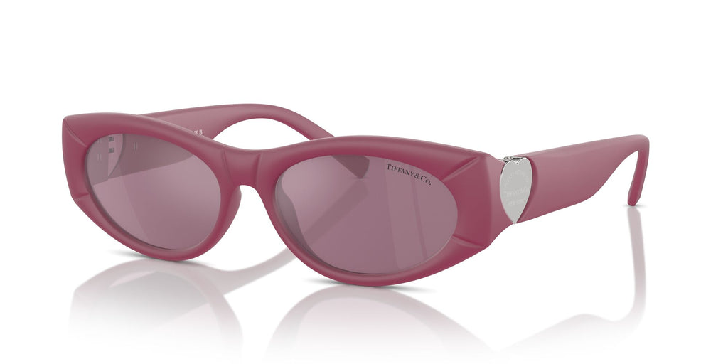 Tiffany 0TF4222U 8416AK 55 Fuchsia Rubberized / Violet Internal Mirror Silver