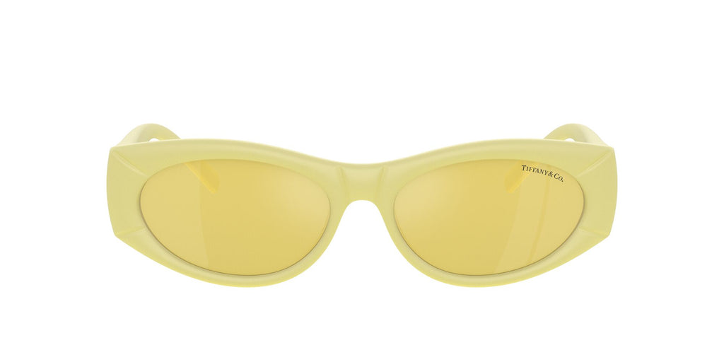 Tiffany 0TF4222U 84176D 55 Yellow Rubberized / Yellow Mirror Flash Gold