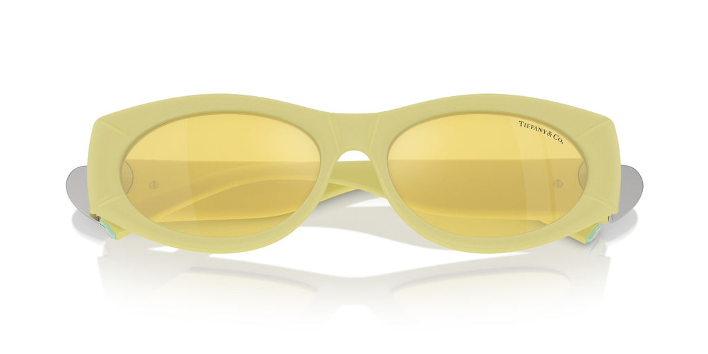 Tiffany 0TF4222U 84176D 55 Yellow Rubberized / Yellow Mirror Flash Gold