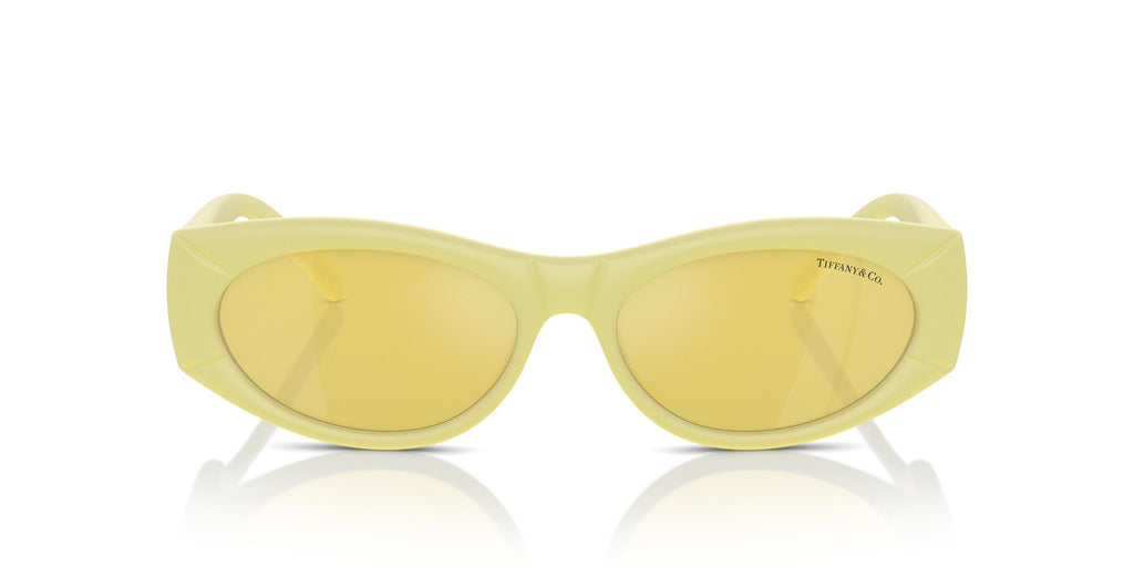Tiffany 0TF4222U 84176D 55 Yellow Rubberized / Yellow Mirror Flash Gold