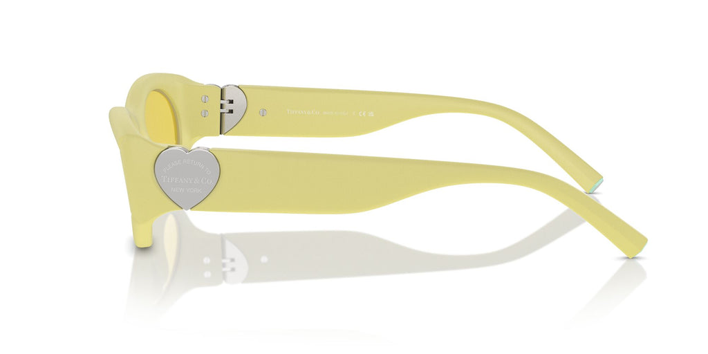 Tiffany 0TF4222U 84176D 55 Yellow Rubberized / Yellow Mirror Flash Gold