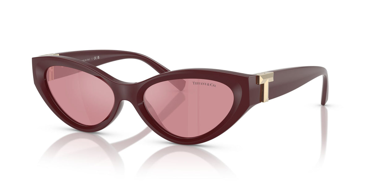 Tiffany 0TF4225U 838930 54 Burgundy / Pink Back Mirror Silver