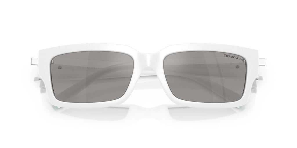 Tiffany 0TF4226U 83926G 56 Bright White / Light Grey Mirror Silver