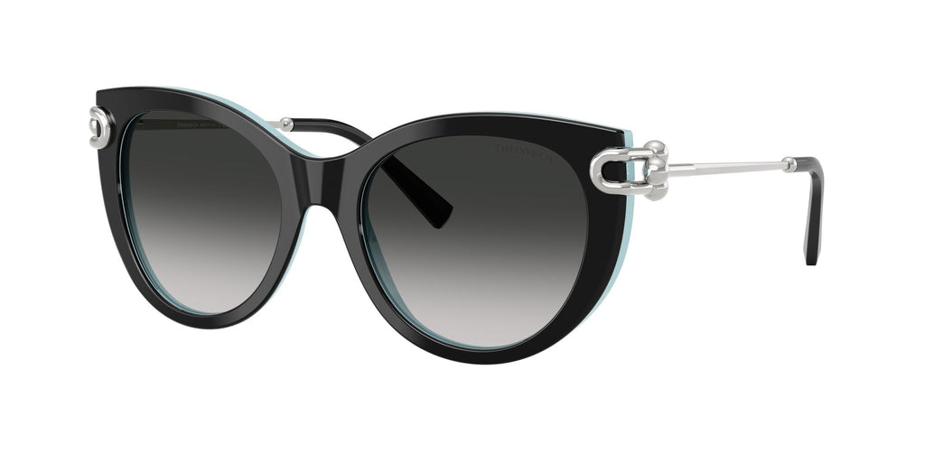 Tiffany 0TF4232 80553C 53 Black On Tiffany Blue / Grey Gradient