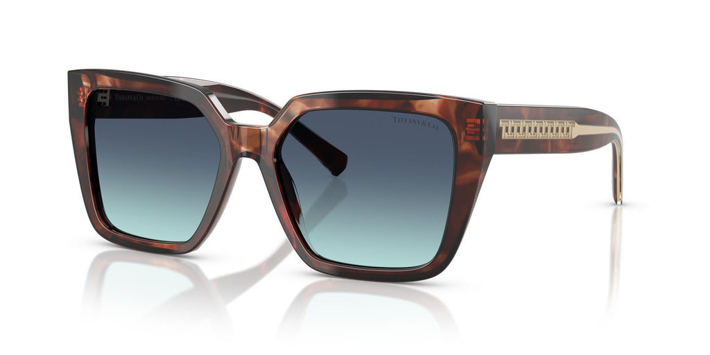 Tiffany 0TF4235 84219S 55 Spotted Brown Havana / Azure Gradient Blue