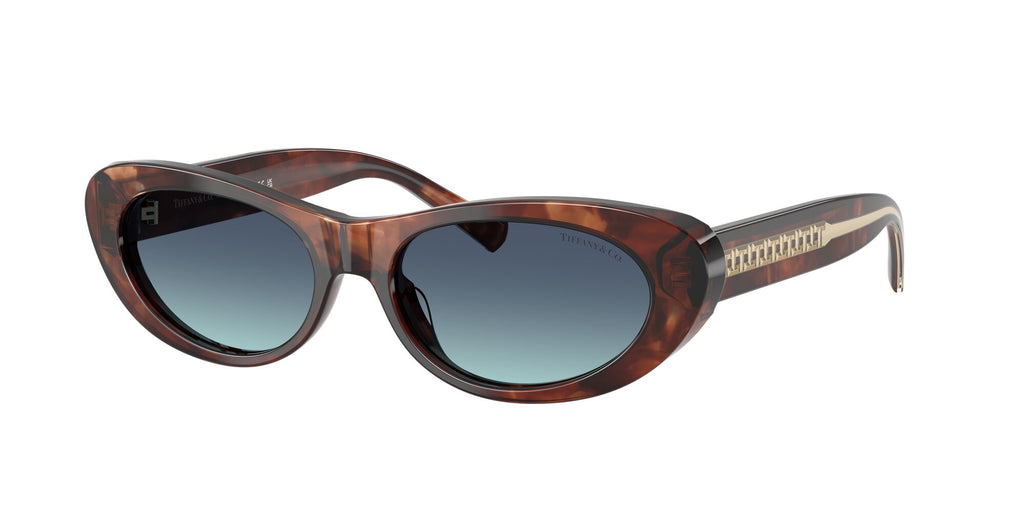 Tiffany 0TF4236U 84219S 55 Spotted Brown Havana / Azure Gradient Blue