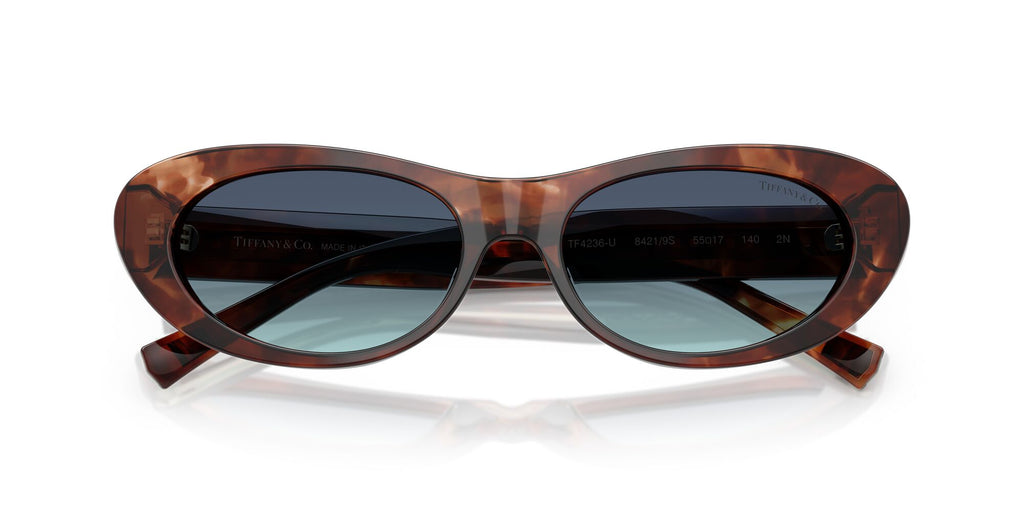 Tiffany 0TF4236U 84219S 55 Spotted Brown Havana / Azure Gradient Blue