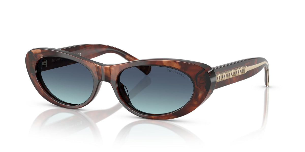 Tiffany 0TF4236U 84219S 55 Spotted Brown Havana / Azure Gradient Blue