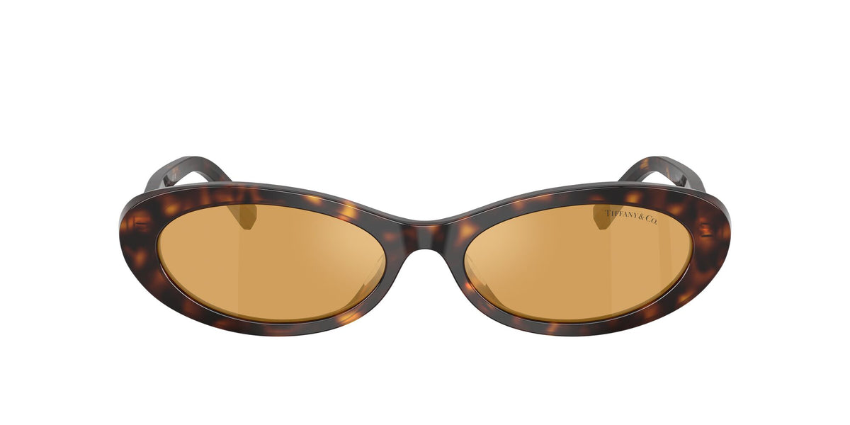 Tiffany 0TF4250 801574 56 Havana/ Light Orange Mirror Silver Internal