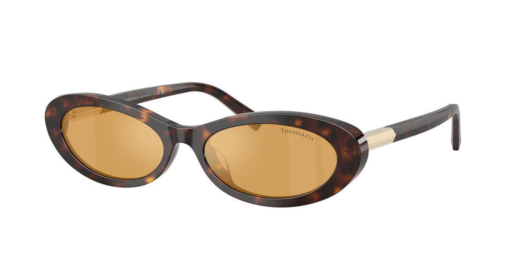Tiffany 0TF4250 801574 56 Havana/ Light Orange Mirror Silver Internal