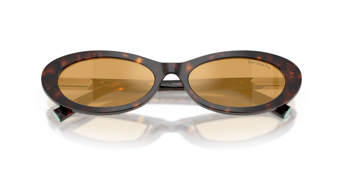 Tiffany 0TF4250 801574 56 Havana/ Light Orange Mirror Silver Internal