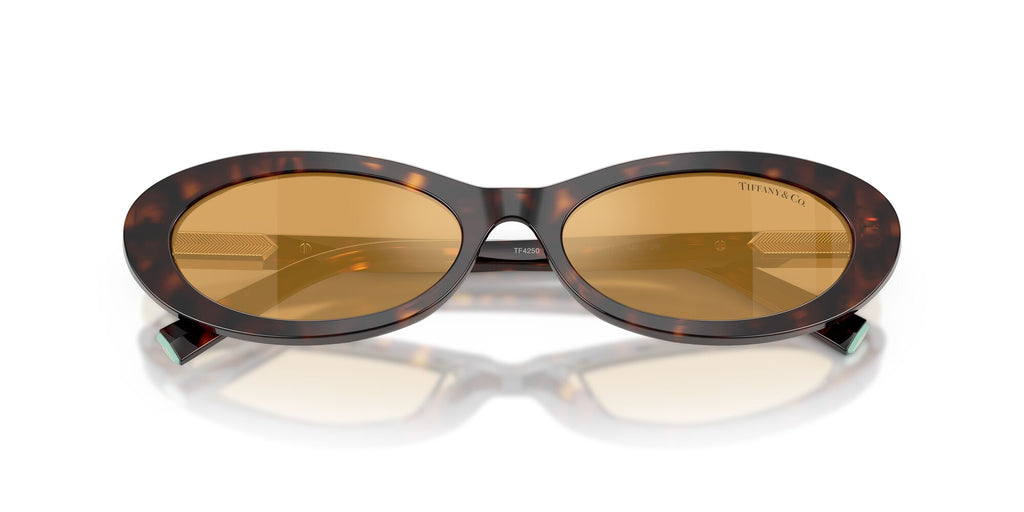 Tiffany 0TF4250 801574 56 Havana/ Light Orange Mirror Silver Internal