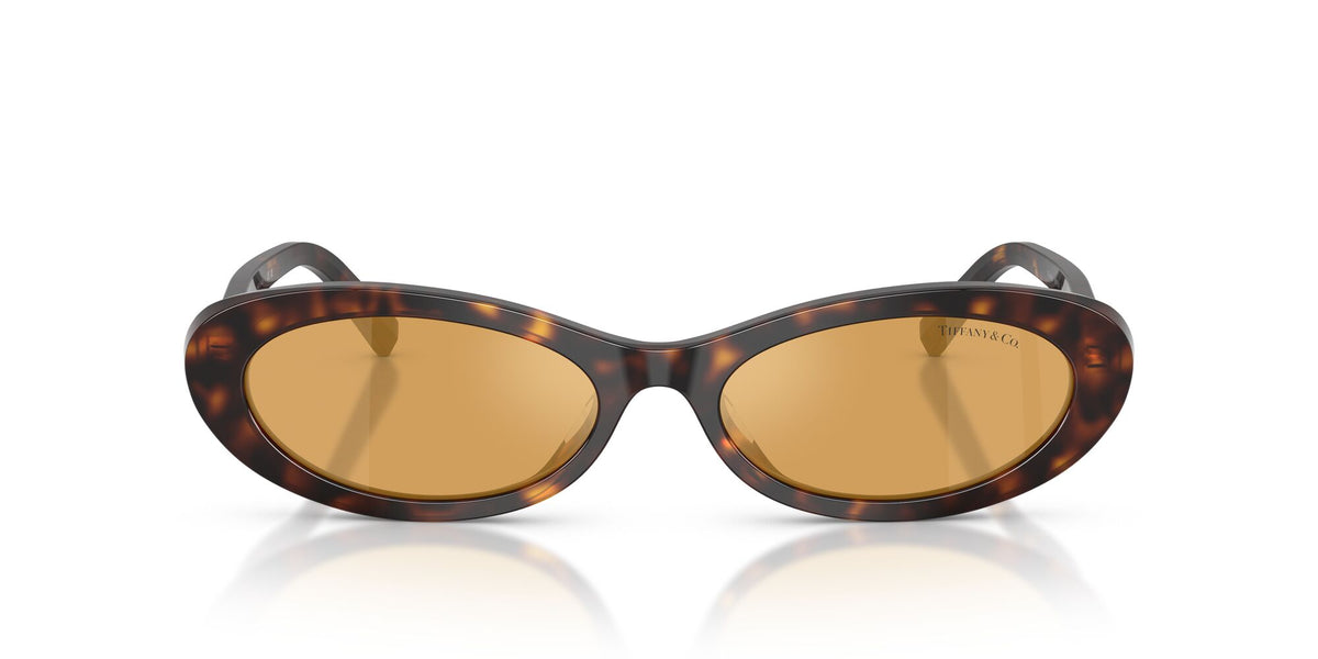 Tiffany 0TF4250 801574 56 Havana/ Light Orange Mirror Silver Internal