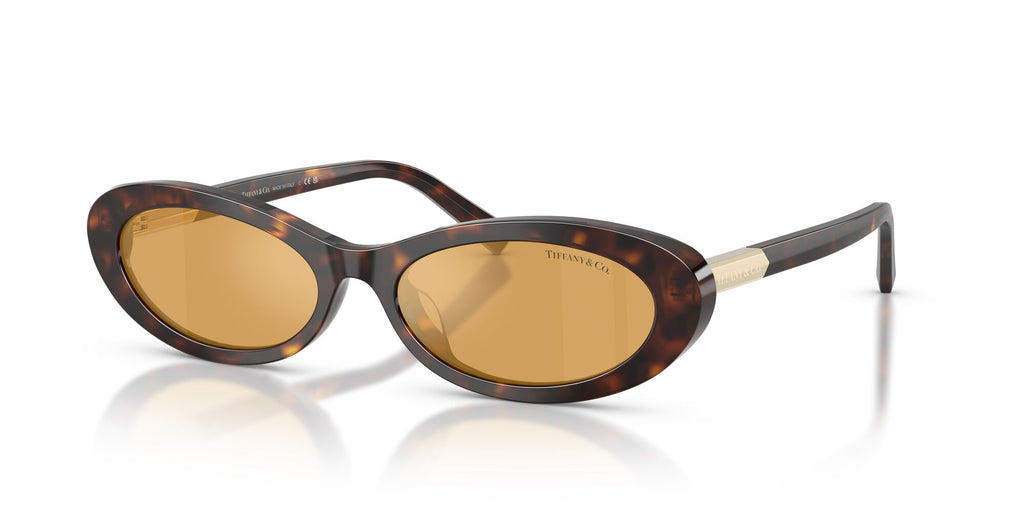 Tiffany 0TF4250 801574 56 Havana/ Light Orange Mirror Silver Internal