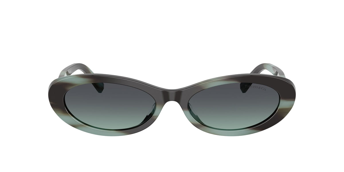 Tiffany 0TF4250 84432G 56 Striped Black Tiffany/ Azure/Dark Grey