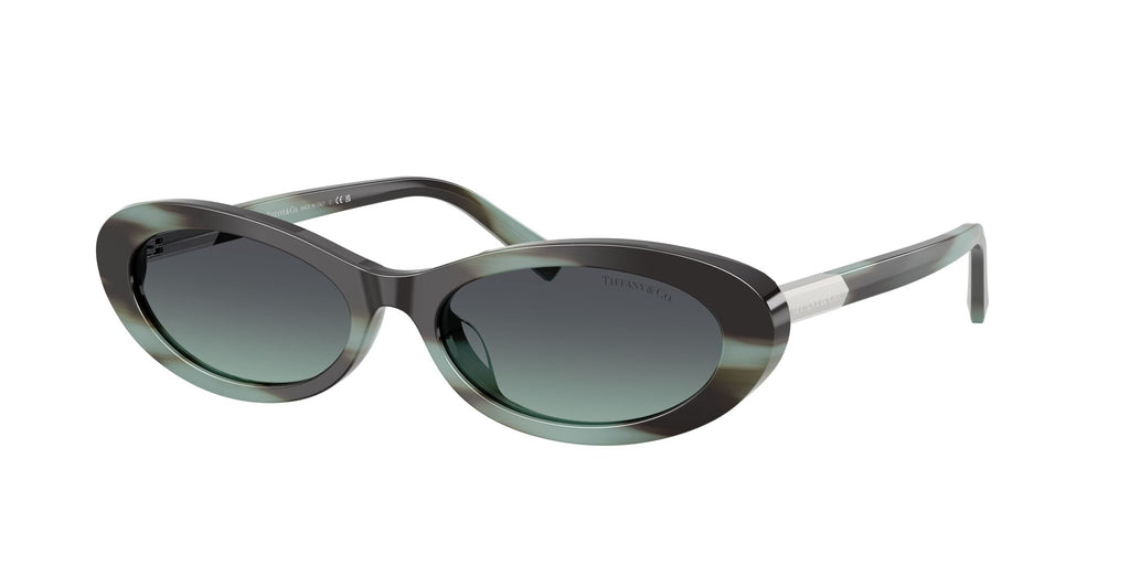 Tiffany 0TF4250 84432G 56 Striped Black Tiffany/ Azure/Dark Grey