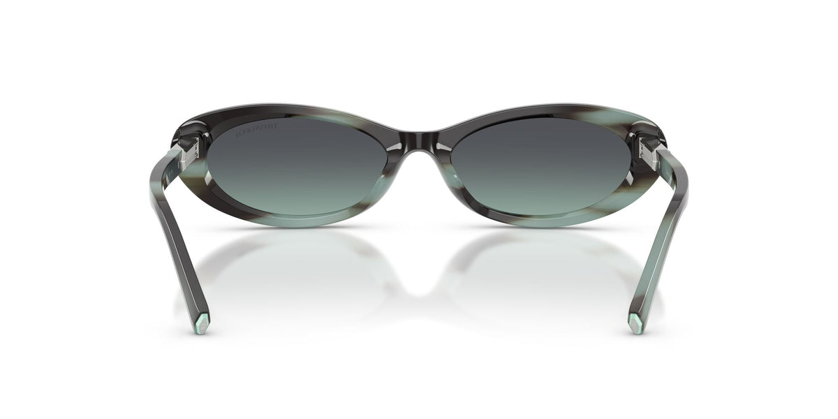 Tiffany 0TF4250 84432G 56 Striped Black Tiffany/ Azure/Dark Grey