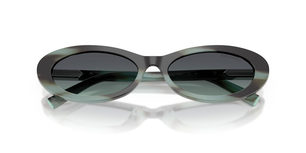 Tiffany 0TF4250 84432G 56 Striped Black Tiffany/ Azure/Dark Grey