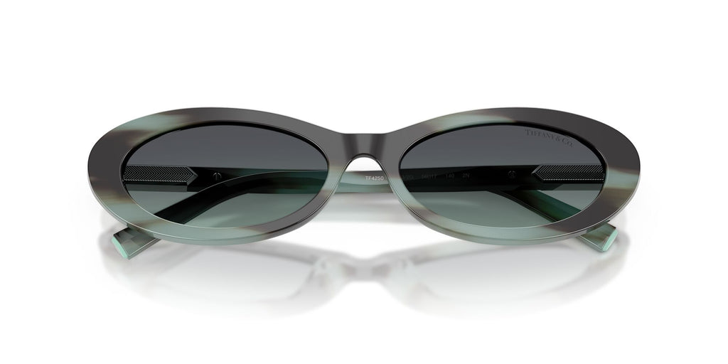 Tiffany 0TF4250 84432G 56 Striped Black Tiffany/ Azure/Dark Grey