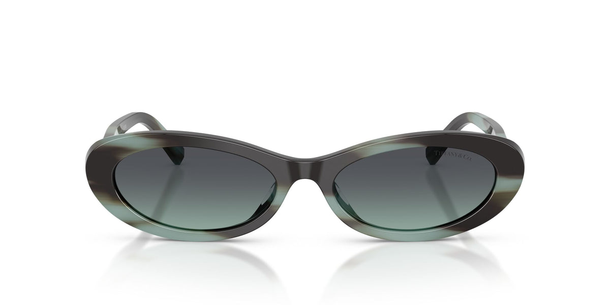 Tiffany 0TF4250 84432G 56 Striped Black Tiffany/ Azure/Dark Grey