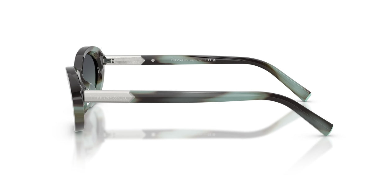 Tiffany 0TF4250 84432G 56 Striped Black Tiffany/ Azure/Dark Grey