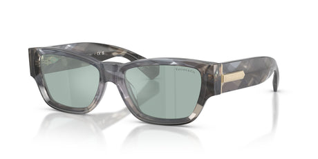 Tiffany 0TF4265U84536554 Black Havana/ Light Azure Mirror Silver