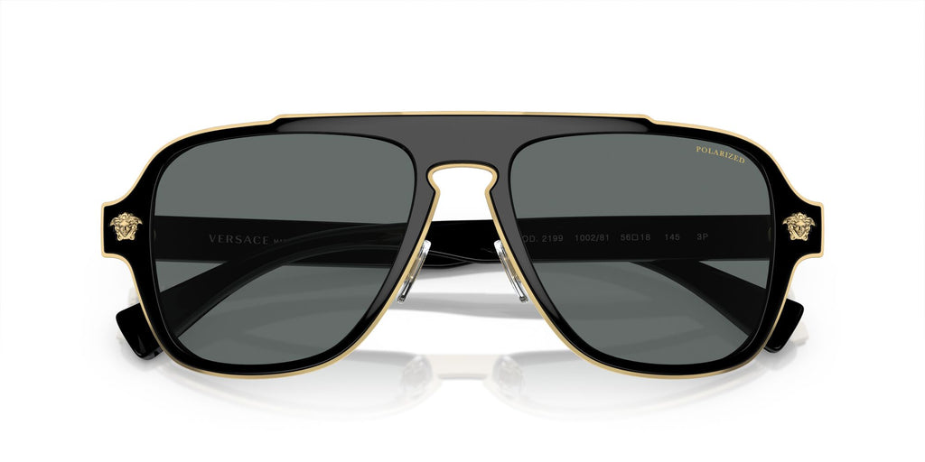 Versace 0VE2199 100281 56 Black/ Dark Grey