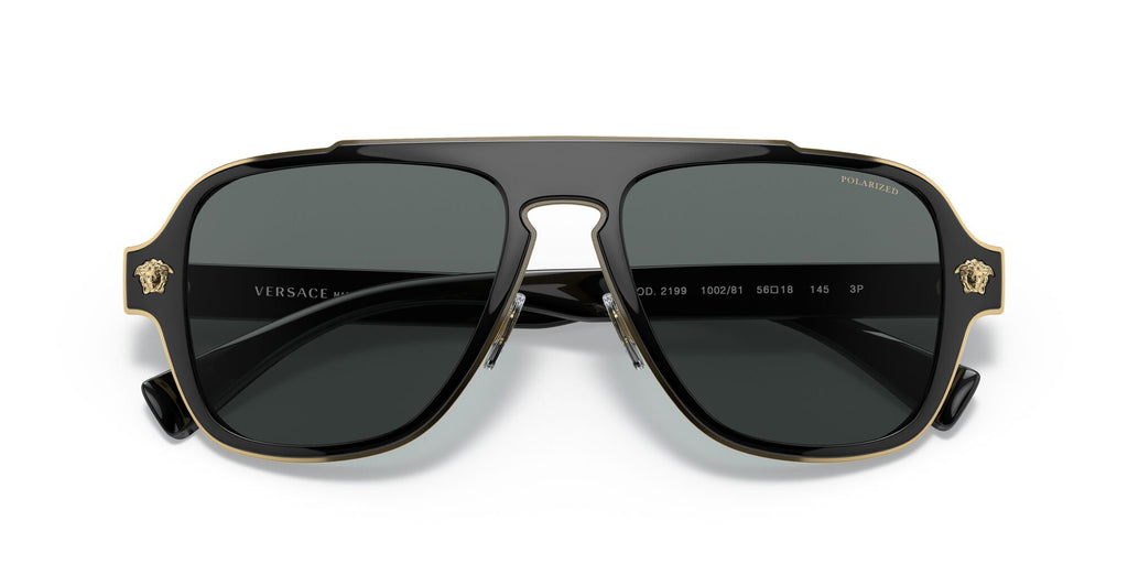 Versace 0VE2199 100281 56 Black/ Dark Grey