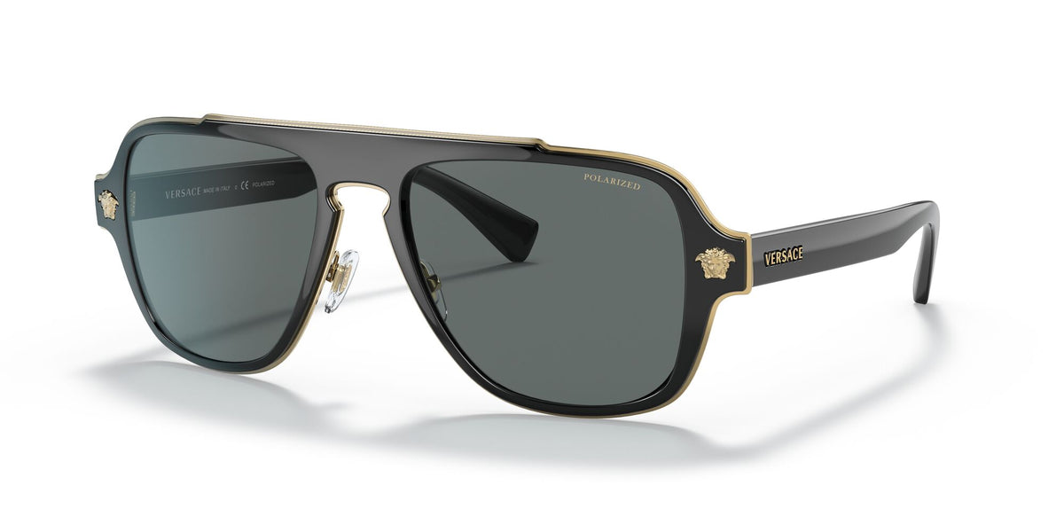 Versace 0VE2199 100281 56 Black/ Dark Grey