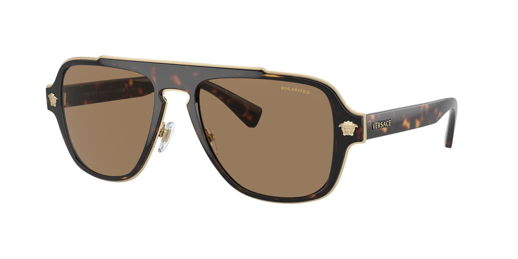 Versace 0VE2199 1252LA 56 Havana/ Orange 56 / Polycarbonate / Metal / Nylon