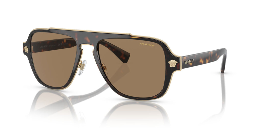 Versace 0VE2199 1252LA 56 Havana/ Orange 56 / Polycarbonate / Metal / Nylon